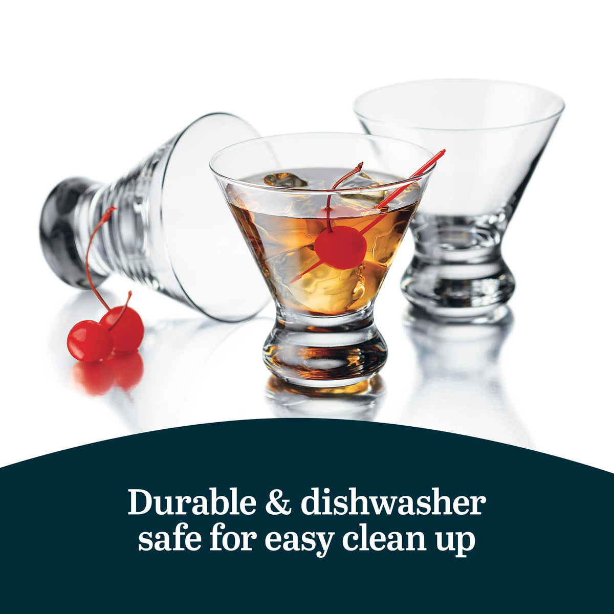 Libbey set-of-4 cosmopolitan glasses provide a coordinated entertaining look.