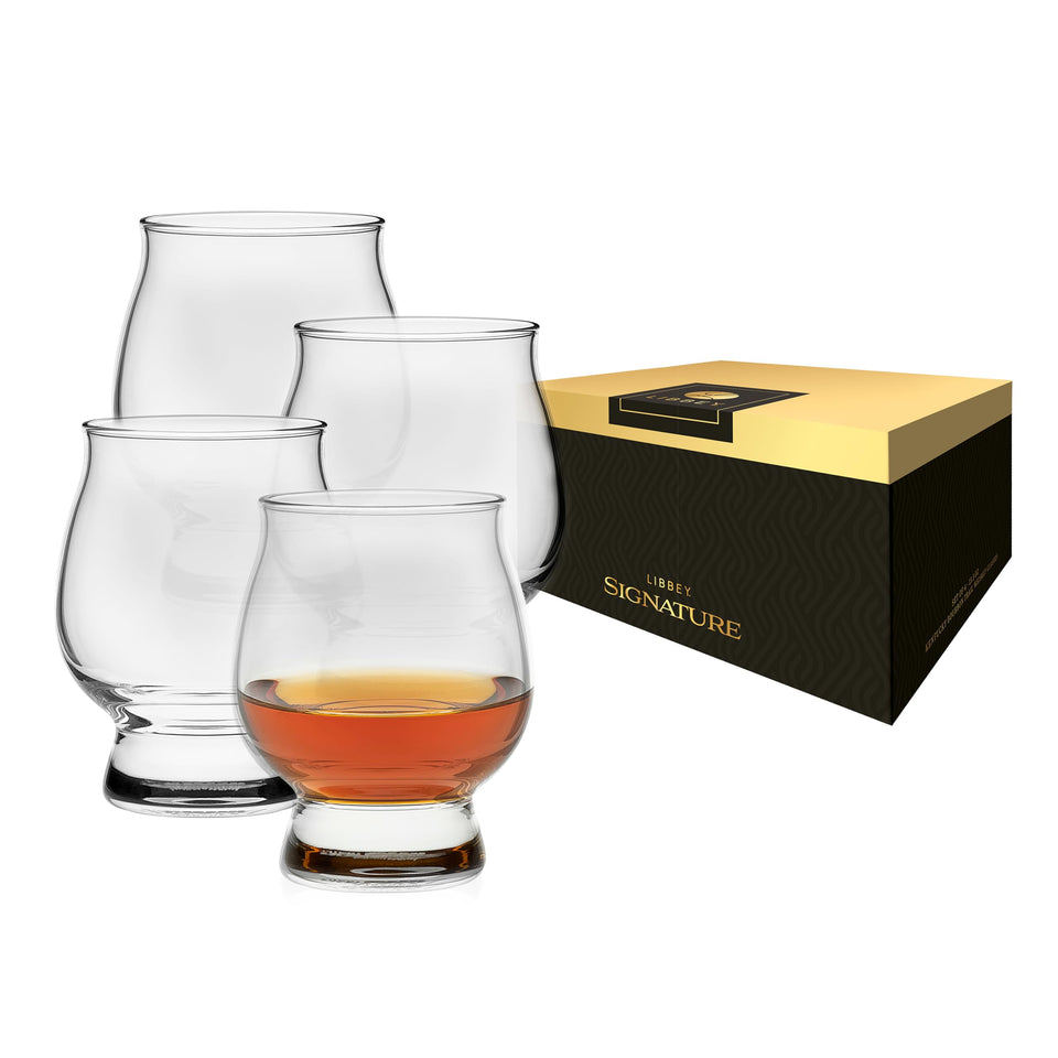 Libbey Signature Kentucky Bourbon Trail glass pour highlights aroma and color for tasting.