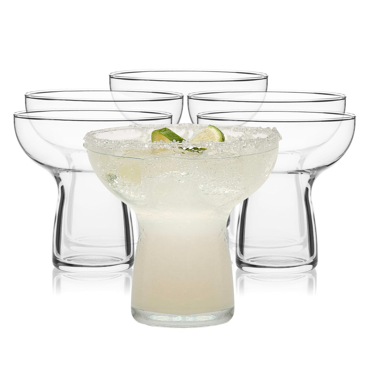 Libbey stemless margarita glasses set six in clear glass for 10.25-ounce servings