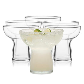 Libbey stemless margarita glasses set six in clear glass for 10.25-ounce servings