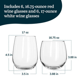 Libbey stemless wine glass with curved design for comfortable grip and swirl.