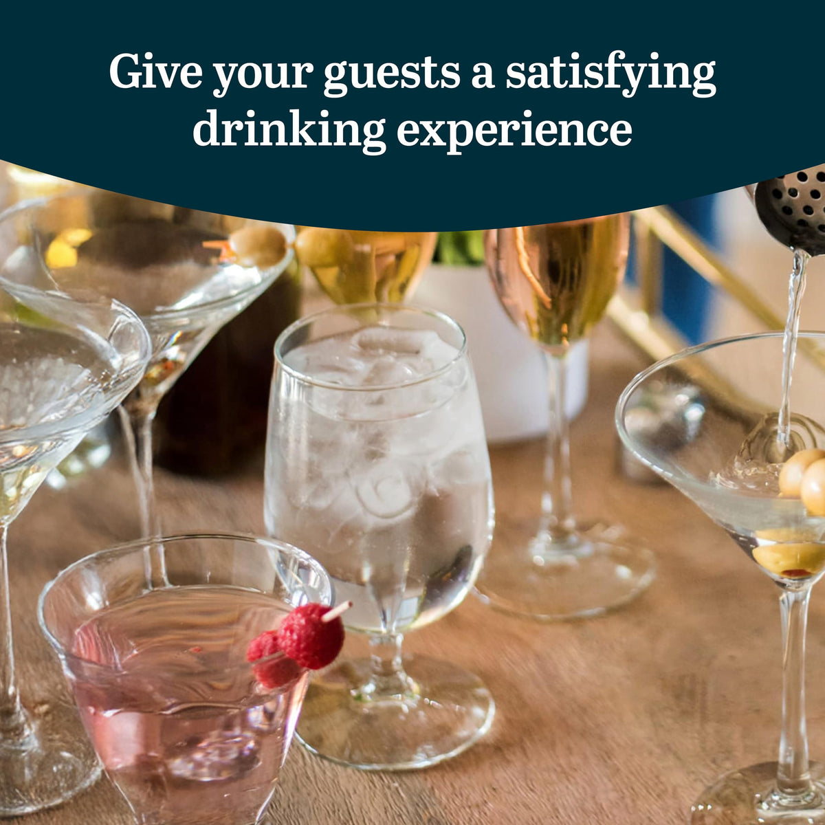 Libbey versatile goblets for beer, cocktails, and water on any table
