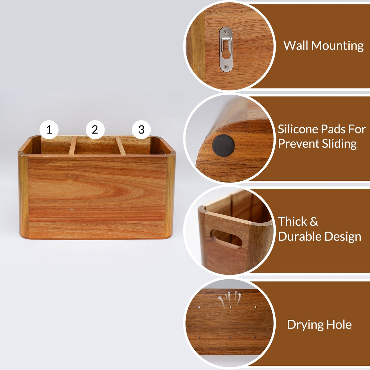 Liberal Brightdeer Wall Mount Utensil Holder saves counter space