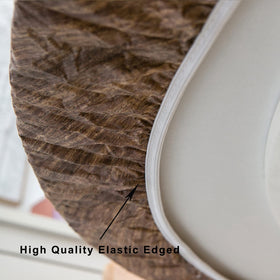 LIBERECOO marble-pattern tablecloth adds elegant style to any table.