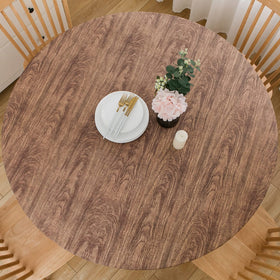 LIBERECOO round tablecloth with a snug 56-inch fit for 45-56 inch tables.