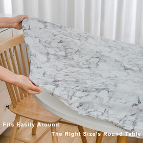 LIBERECOO vinyl top tablecloth resists spills for quick, simple cleanup.