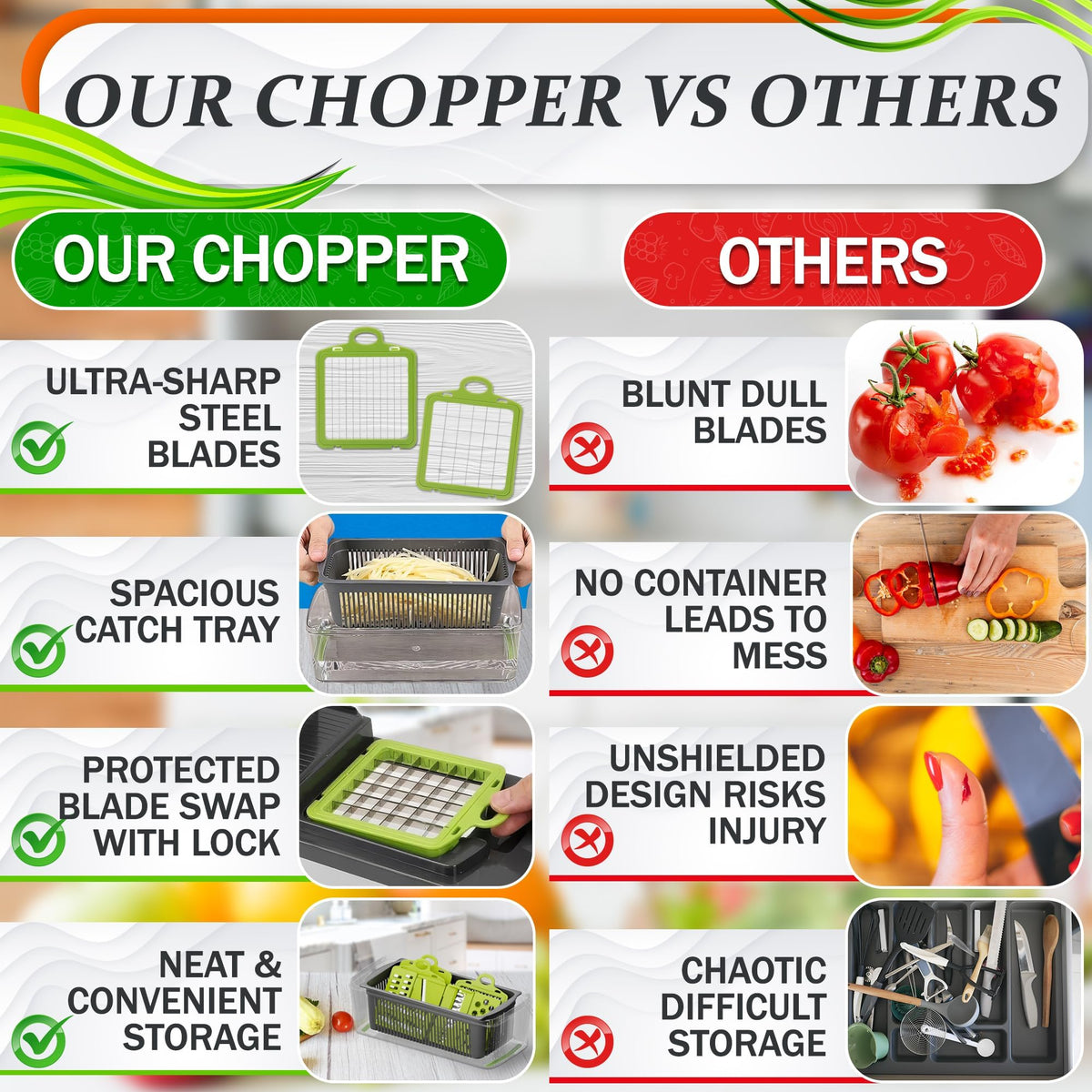 LIBERHAUS cucumber slicer blade for uniform cucumber cuts