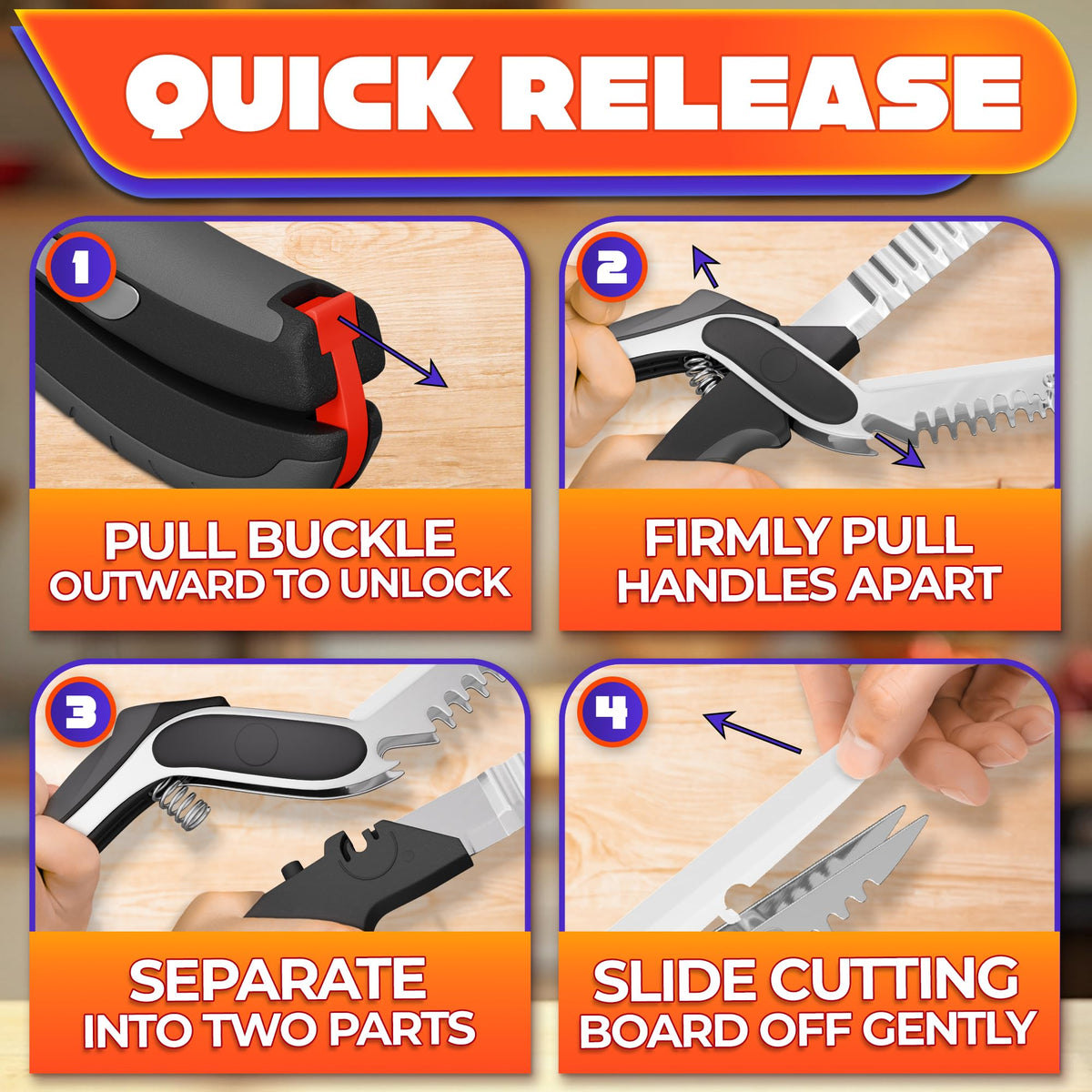 LIBERHAUS cutting board knife-tool consolidates tools in one unit