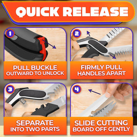 LIBERHAUS cutting board knife-tool consolidates tools in one unit