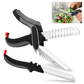 LIBERHAUS cutting board scissors with ribbed blades for precise meat and produce cuts