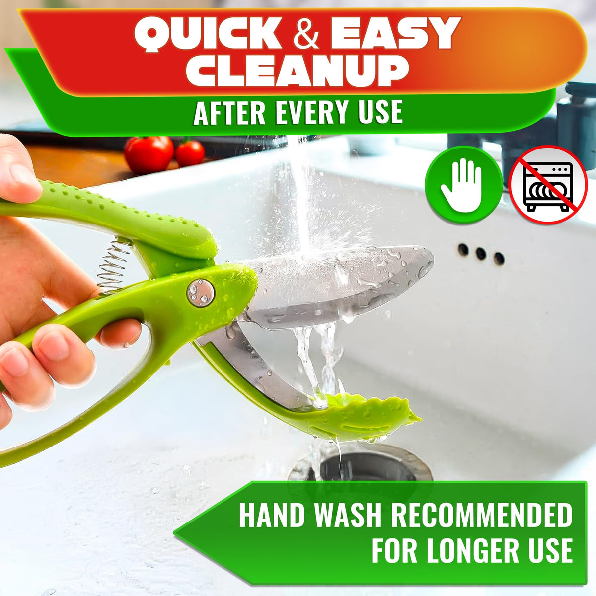 LIBERHAUS salad scissors 8.9-inch size fits comfortably for precise cuts