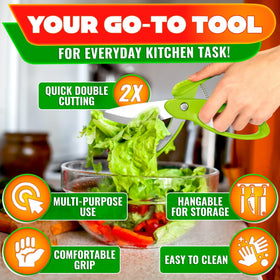 LIBERHAUS salad scissors safety-lock keeps blades closed during storage