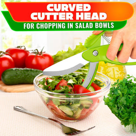 LIBERHAUS salad scissors spring-loaded system eases double-cut action