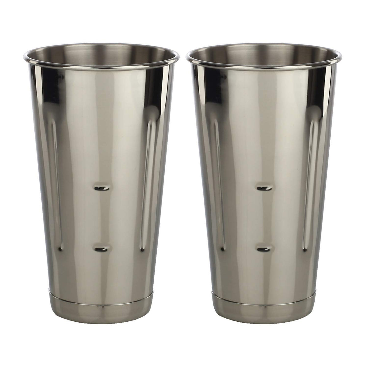 Libertyware 30 oz stainless malt milkshake cups, two-pack, ideal for quick, mess-free shakes