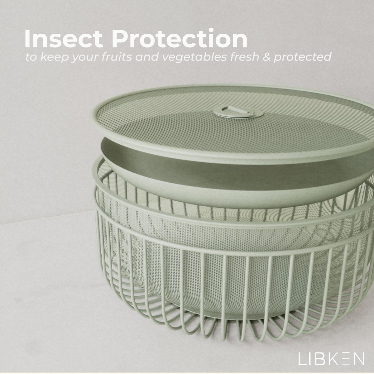 LIBKEN countertop fruit and vegetable holder keeps produce organized on your kitchen counter