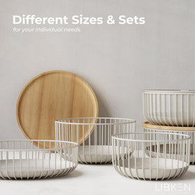 LIBKEN 11x11x4-inch bowl fits small kitchens, offering easy access to fresh produce.