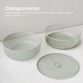 LIBKEN mesh lid basket supports airflow to maintain freshness of fruits