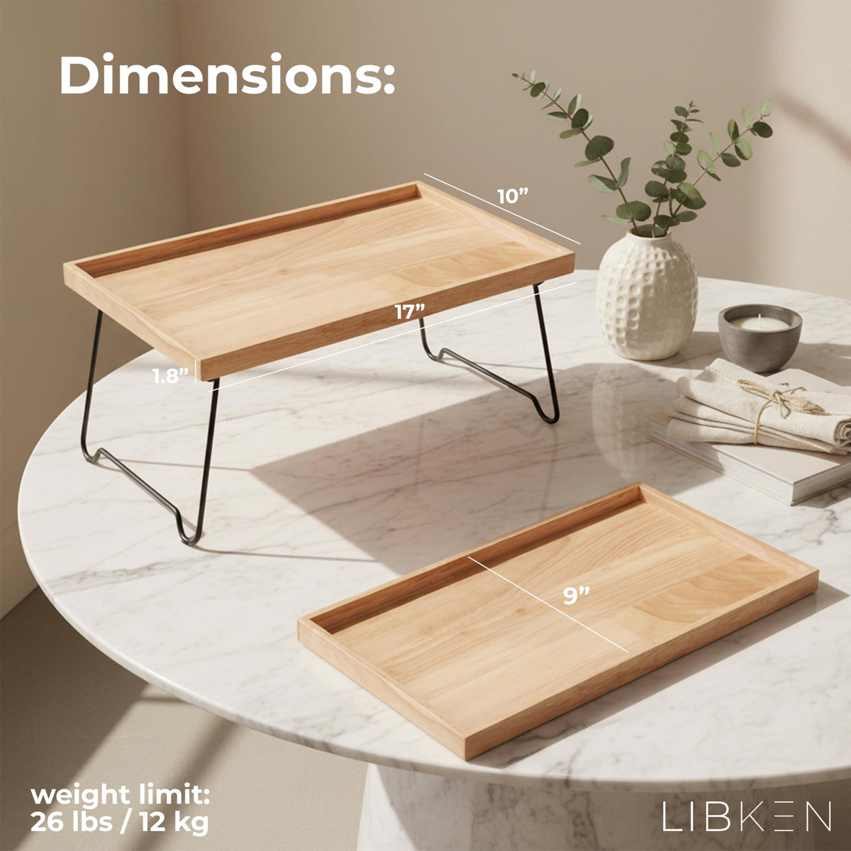 LIBKEN tray with minimalist Scandinavian design in a modern room.