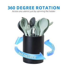 LIBODOUR black kitchen storage stand displays tools in an organized way.