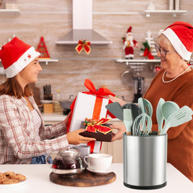 LIBODOUR extra-large counter organizer stores spatulas and ladles neatly.