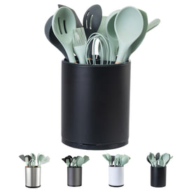 LIBODOUR rotating utensil holder with 360° base for easy counter access.