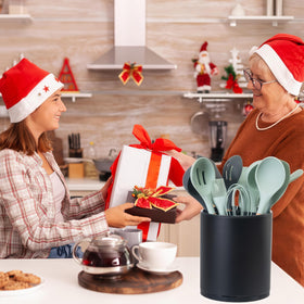 LIBODOUR stainless steel utensil organizer offers large capacity for tools.