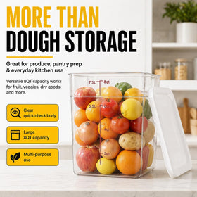 Liboocare 8 Qt container with volume markings to monitor dough rise without opening