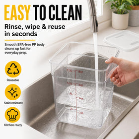 Liboocare versatile kitchen containers for dough proofing and marinating