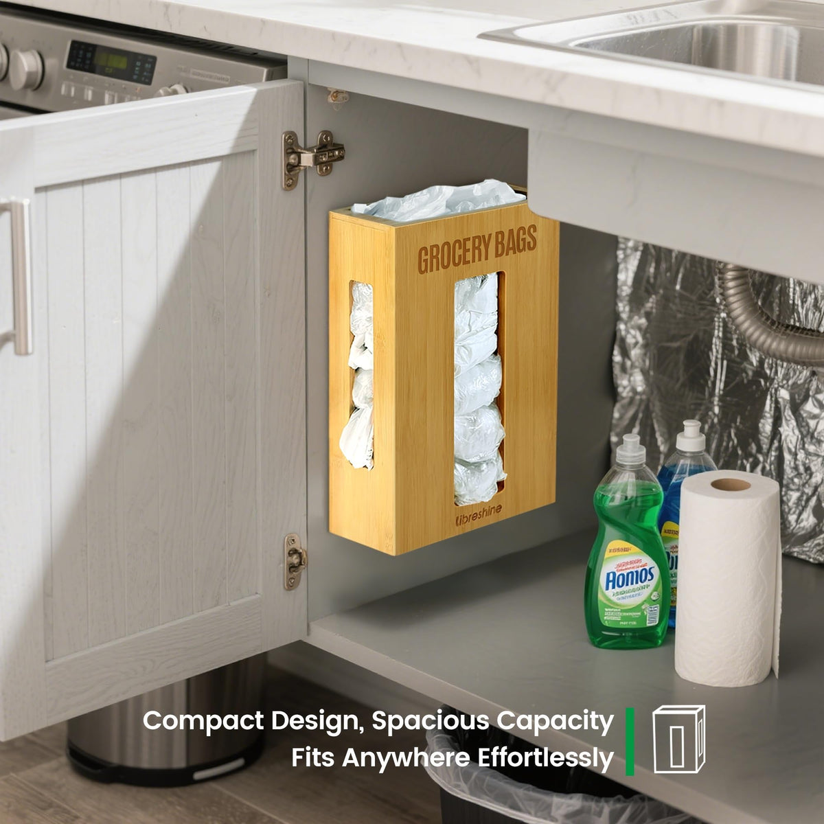 Libreshine space-saving design suits kitchen and laundry areas