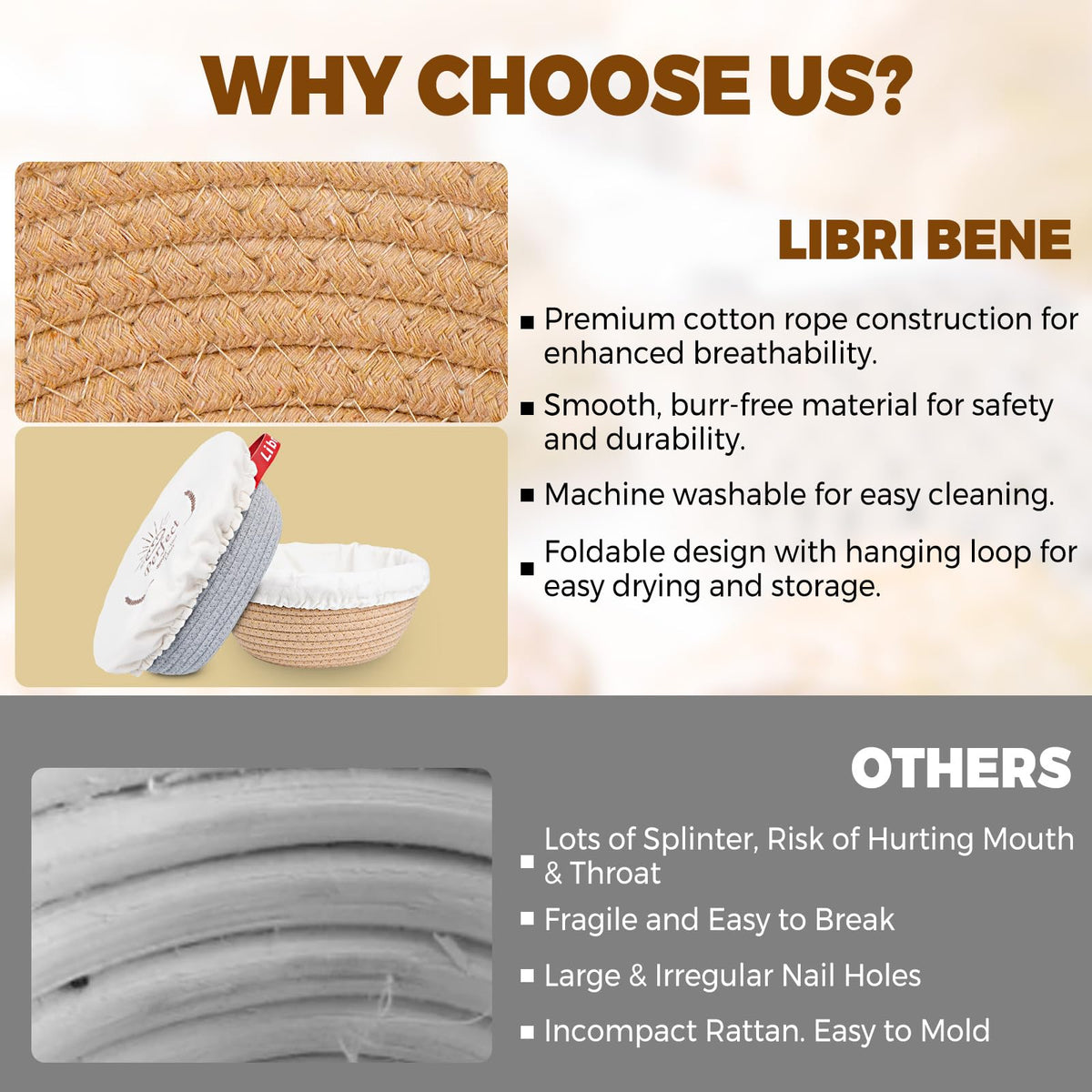 Libri Bene bread sling enables safe loaf transfer