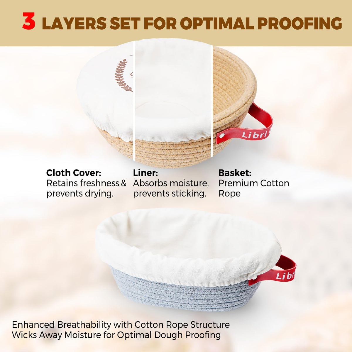 Libri Bene cloth liners keep surfaces clean and non-stick