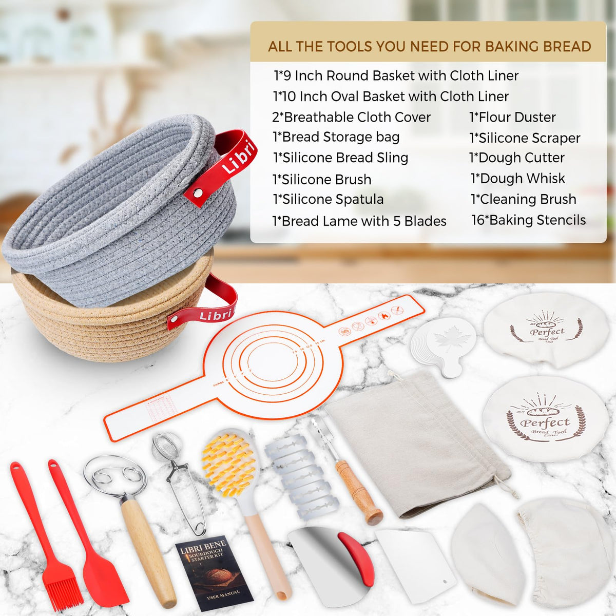 Libri Bene sourdough oval basket for consistent texture