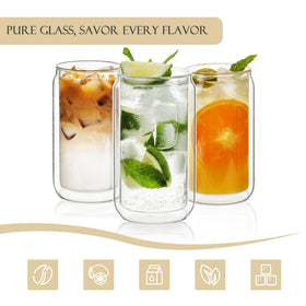 LIBWYS glass cups are dishwasher-safe; lids require hand washing.