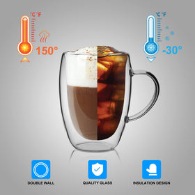 LIBWYS gift-pack glass set includes six mugs for coffee lovers.