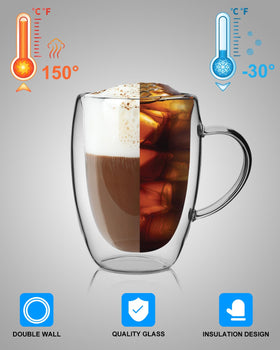 LIBWYS four-pack with spoons provides complete coffee cup experience.