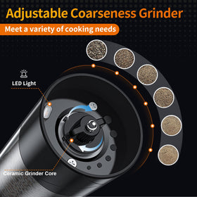 Lidaop adjustable coarseness knob lets you tailor grind size for recipes.