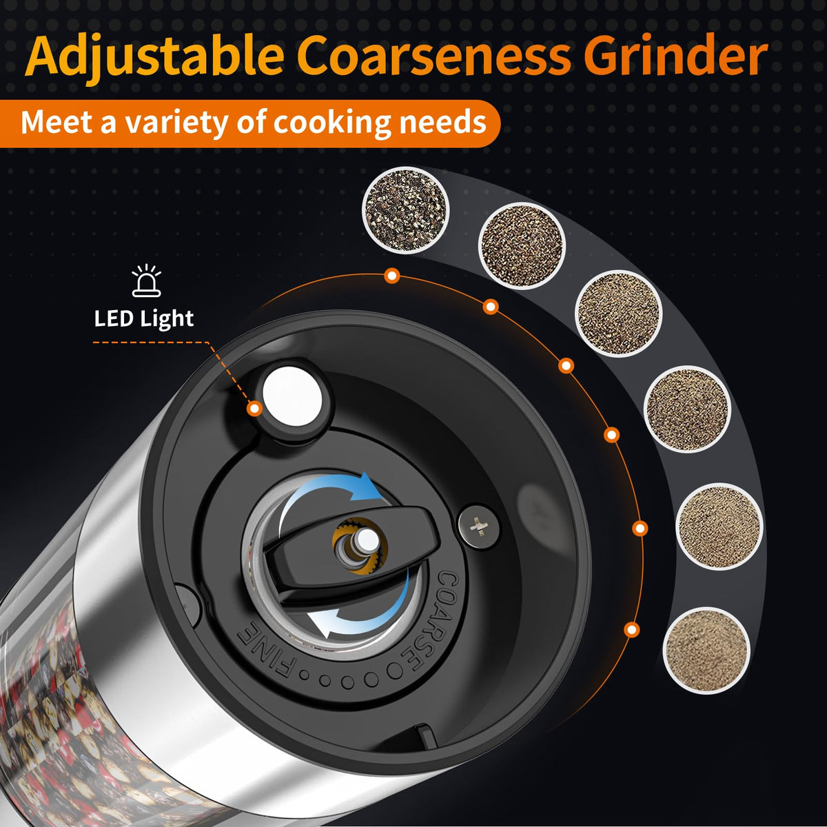 Lidaop large transparent container shows remaining spices at a glance