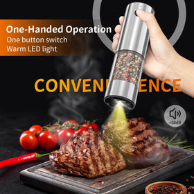 Lidaop warm LED light illuminates seasoning while grinding