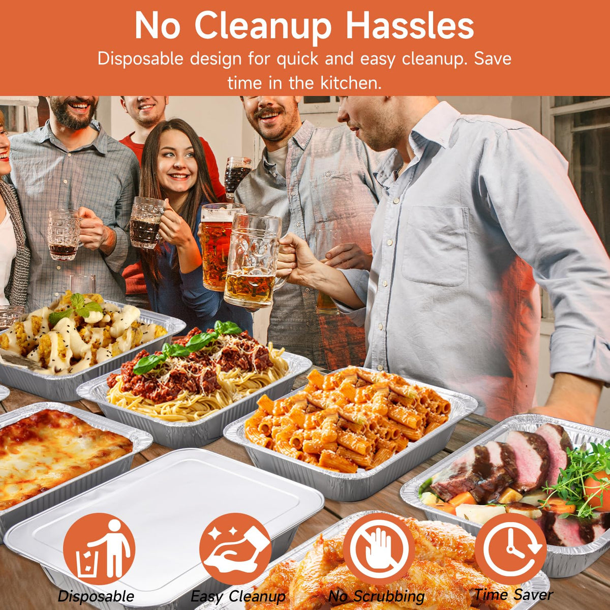 Lideropa easy-cleanup disposable pans designed for quick cleanup after use