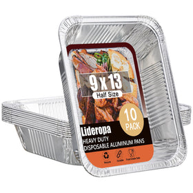 Lideropa half-size aluminum pan stack for compact storage and easy meal prep