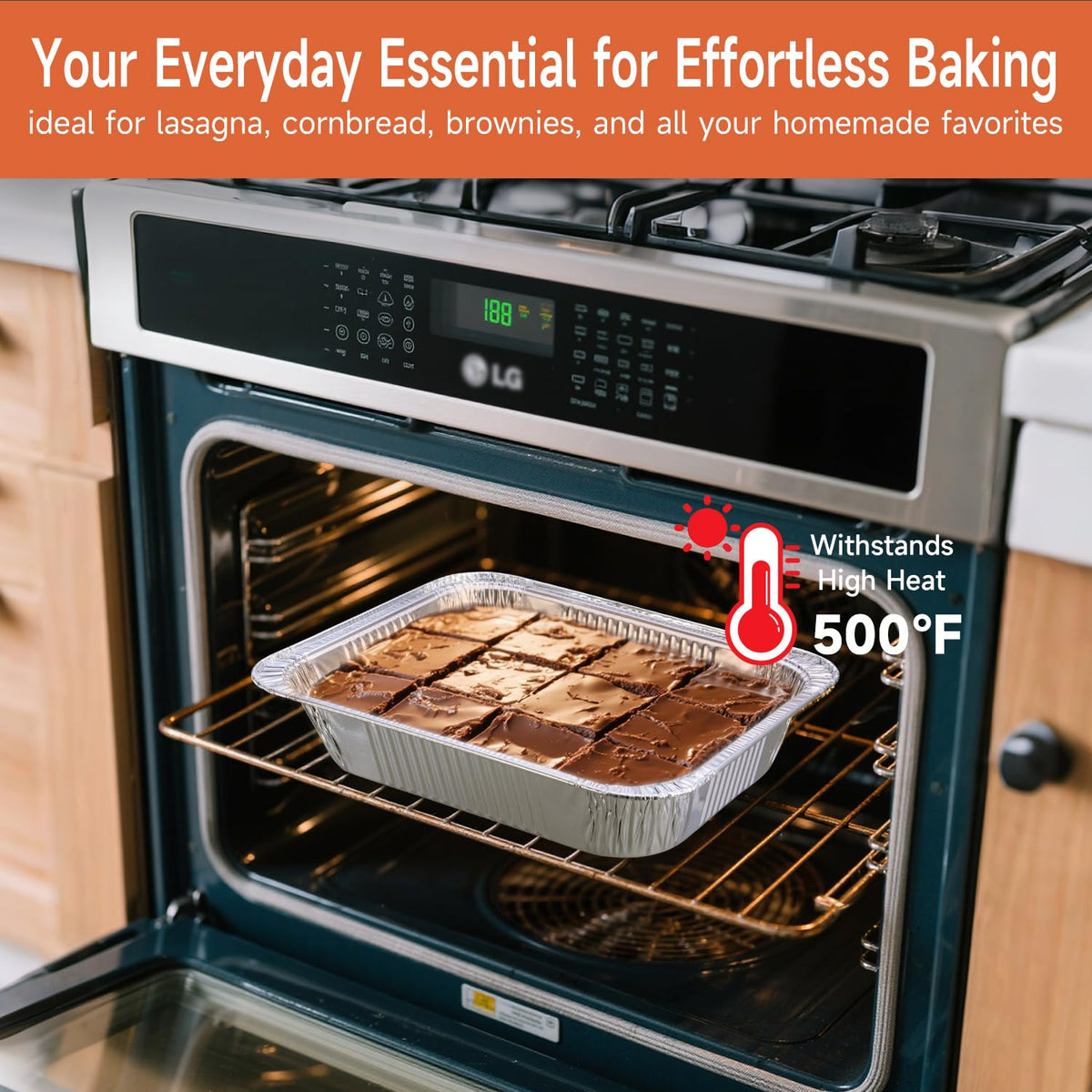 Lideropa oven-safe pan in oven for baking and roasting