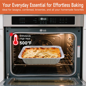 Lideropa oven-safe pans ready for baking, freezing, or grilling