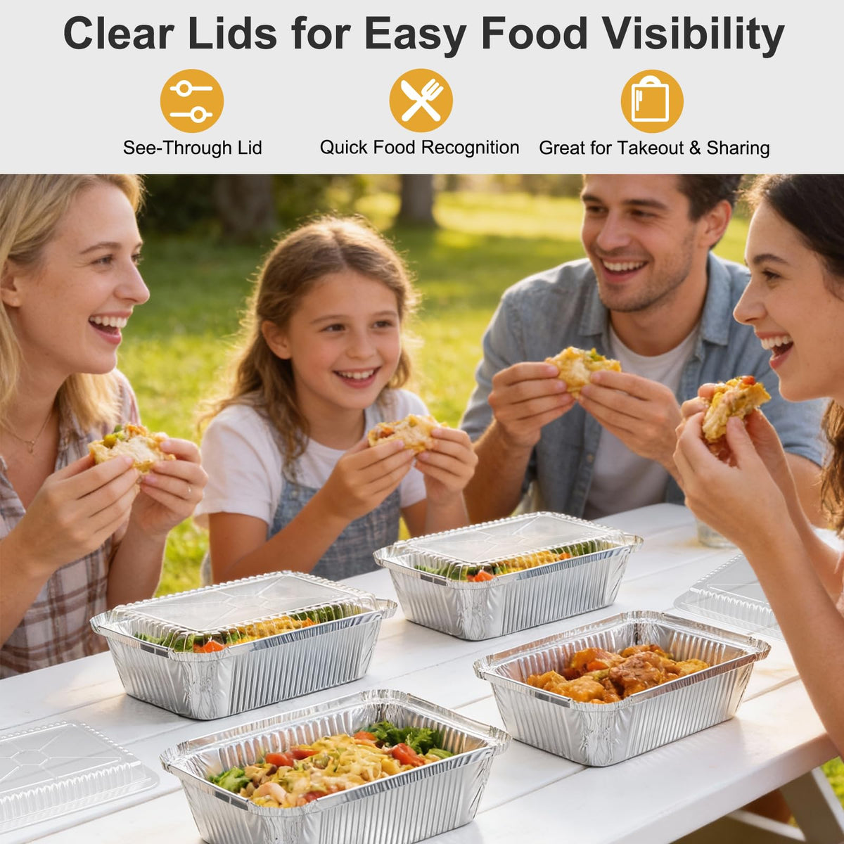 Pasta and casseroles held securely in Lideropa aluminum pans