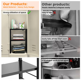LIDTOP Locker Organizer Shelf easy installation saves time during setup