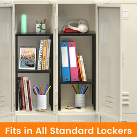 LIDTOP Locker Organizer Shelf fits most lockers with customizable width and height
