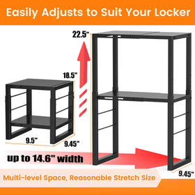 LIDTOP Locker Organizer Shelf heavy-duty design supports 80 lbs without bending