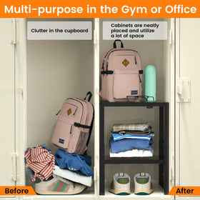 LIDTOP Locker Organizer Shelf versatile for school, office, gym, and home
