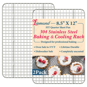 LIEMAND cooling rack close-up showing steel mesh and sturdy build for even airflow