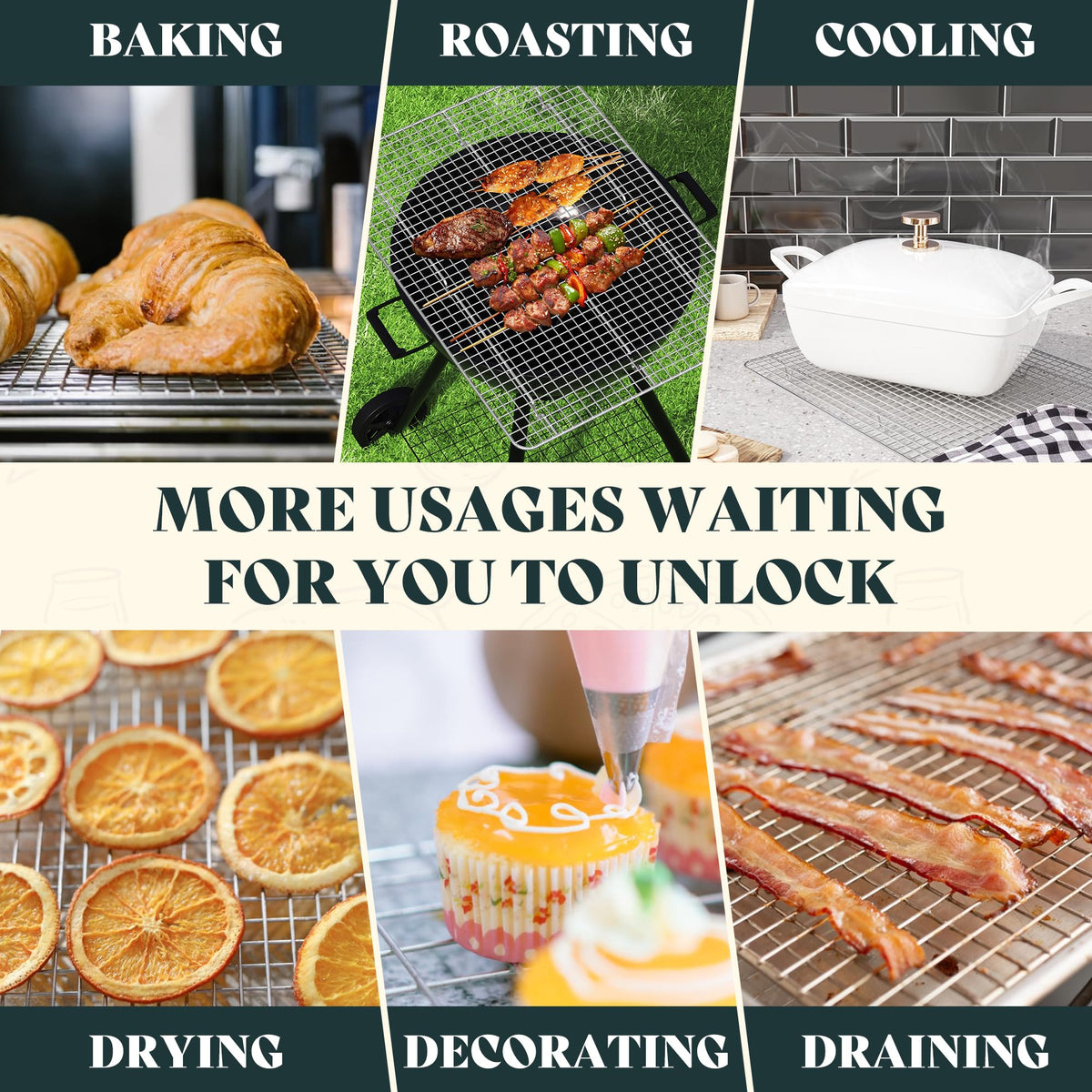 LIEMAND cooling rack grill-ready helps achieve nicer smoky marks.