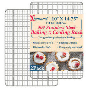LIEMAND cooling rack oven-ready design for even browning and air circulation.
